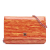 Chanel B Chanel Orange with Red Patent Leather Leather Patent Striped Wallet On Chain Spain