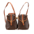 Celine B Celine Brown Coated Canvas Fabric Mini Macadam Twin Backpack Italy