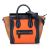 Celine B Celine Orange with Multi Calf Leather Nano Tricolor Luggage Tote Italy