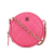 Chanel AB Chanel Pink Hot Pink Caviar Leather Leather CC Quilted Caviar Round Clutch With Chain Italy