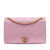 Chanel AB Chanel Pink Lambskin Leather Leather Quilted Lambskin Braided CC Single Flap Italy