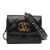 Chanel AB Chanel Black Lambskin Leather Leather Quilted Lambskin 19 Flap Coin Purse With Chain Italy