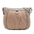 Gucci B Gucci Brown Beige Canvas Fabric GG Abbey D Ring Crossbody Italy