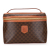 Celine B Celine Brown Coated Canvas Fabric Macadam Vanity Bag Italy