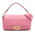 Fendi Zucca Medium Leather Shoulder Bag Pink