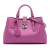 Bottega Veneta B Bottega Veneta Pink Nappa Leather Leather Small Nappa Intrecciato Roma Satchel Italy