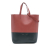 Celine B Celine Red with Black Calf Leather Small Bicolor Vertical Cabas Italy