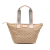 Gucci B Gucci Brown Beige Canvas Fabric GG Web Tote Italy