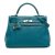 Hermès B Hermès Blue Turquoise Calf Leather Clemence Kelly II Retourne 32 France