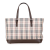 Burberry B Burberry Brown Beige Canvas Fabric House Check Tote United Kingdom