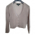 LAUREN Ralph Lauren Cardigan fin en maille taupe métallisé, neuf