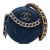 Chanel AB Chanel Blue Denim Denim Fabric 19 Round Clutch with Chain Italy