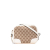 Gucci B Gucci Brown Beige with White Canvas Fabric GG Bree Crossbody Italy