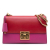 Gucci B Gucci Pink Calf Leather Medium Bicolor Padlock Shoulder Bag Italy
