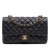 Chanel Classic Double Flap Medium Caviar Leather Matelassè Shoulder Bag Black