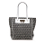 Fendi B Fendi Black with White Canvas Fabric Zucchino Tote Italy