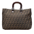 Fendi B Fendi Brown Canvas Fabric Large Zucca Twins Tote Italy