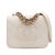 Chanel AB Chanel White Ivory Lambskin Leather Leather Quilted Lambskin Studded Beauty Begins Flap Italy