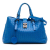 Bottega Veneta B Bottega Veneta Blue Nappa Leather Leather Small Nappa Intrecciato Roma Satchel Italy