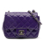 Chanel AB Chanel Purple Dark Purple Patent Leather Leather Mini Square Classic Patent Single Flap Italy
