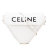 Celine B Celine White Calf Leather Smooth skin Logo Triangle Crossbody Italy