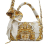 Fendi B Fendi White Ivory with Yellow Silk Fabric Versace Fendace FF Baroque Print Baguette Satchel Italy