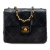 Chanel B Chanel Black Lambskin Leather Leather Mini Square Classic Lambskin Single Flap France
