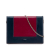 Celine B Celine Red Dark Red with Blue Navy Calf Leather Frame Wallet on Chain Italy