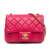 Chanel Pink Mini Square Classic Lambskin Pearl Crush Single Flap Italy