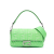 Fendi B Fendi Green Light Green Calf Leather Zucca Embossed Stitched Baguette Satchel Italy