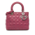 Christian Dior B Dior Purple Magenta Lambskin Leather Leather Medium Lambskin Cannage Lady Dior Italy