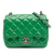 Chanel B Chanel Green Patent Leather Leather Mini Square Classic Patent Single Flap Italy