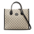 Gucci Interlocking Small Canvas GG Tote Handbag Brown