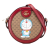 Gucci AB Gucci Brown Beige Coated Canvas Fabric Micro GG Supreme Doraemon Round Crossbody Italy