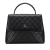 Chanel B Chanel Black Caviar Leather Leather CC Quilted Caviar Kelly Top Handle Bag Italy
