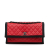 Chanel AB Chanel Red Lambskin Leather Leather Medium Quilted Lambskin Grosgrain Two Tone Flap Italy
