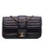Chanel B Chanel Black Lambskin Leather Leather CC Horizontal Quilted Lambskin Double Flap France