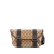 Gucci B Gucci Brown Beige Coated Canvas Fabric GG Crystal Belt Bag Italy