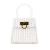 Ferragamo B Ferragamo White Straw Natural Material Gancini Handbag Italy