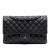 Chanel Classic Double Flap Medium Caviar Leather Matelassè Shoulder Bag Black