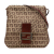 Fendi B Fendi Brown Beige Canvas Fabric Zucchino Crossbody Italy