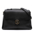Gucci B Gucci Black Calf Leather Medium Dollar Interlocking G Satchel Italy