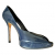 Dior Marineblaue Peep Toe Lackleder Pumps