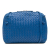 Bottega Veneta B Bottega Veneta Blue Nappa Leather Leather Nappa Intrecciato Nodini Crossbody Italy