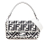 Fendi AB Fendi White Canvas Fabric Zucca Embroidered Baguette Satchel Italy