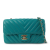 Chanel Classic Single Flap Mini Lambskin Leather Chevron Shoulder Bag Green