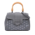 Goyard AB Goyard Gray Coated Canvas Fabric Mini Goyardine Saigon Souple France