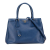 Prada B Prada Blue Saffiano Leather Medium Lux Galleria Satchel Italy