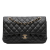 Chanel B Chanel Black Caviar Leather Leather Medium Classic Caviar Double Flap Italy