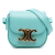 Celine B Celine Blue Turquoise Calf Leather Triomphe AirPods Case with Strap Italy